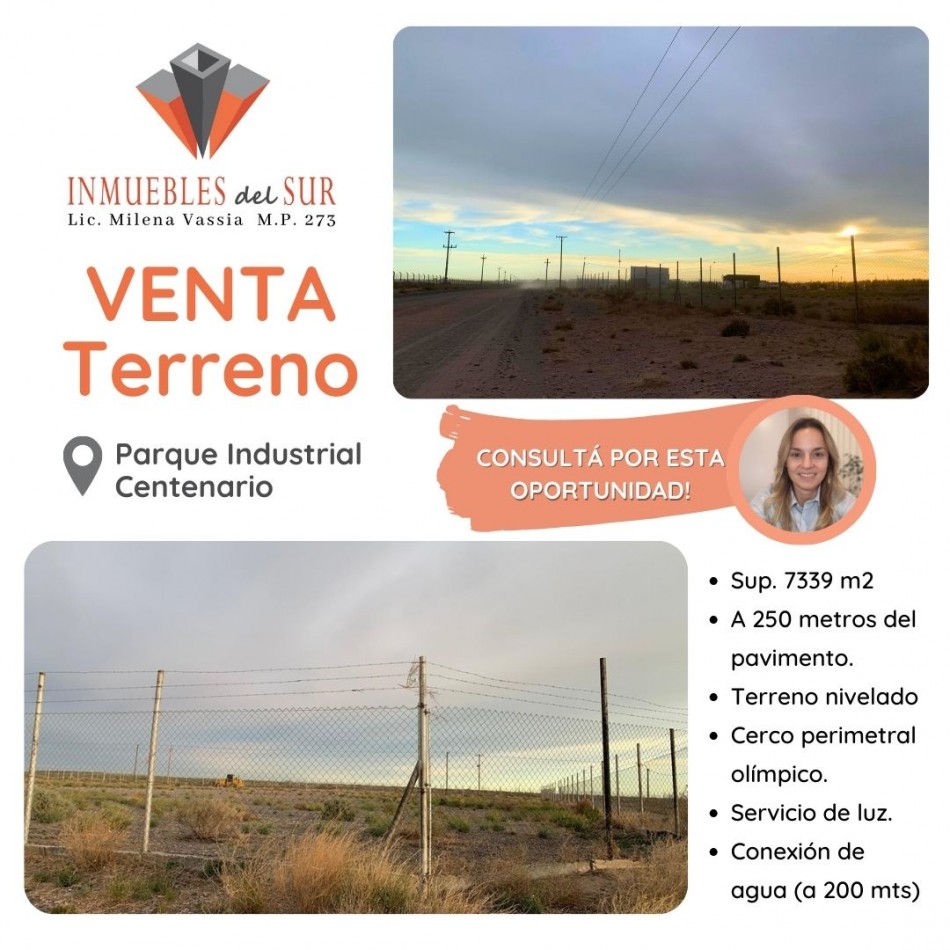 Venta terreno en PARQUE INDUSTRIAL CENTENARIO - NEUQUEN