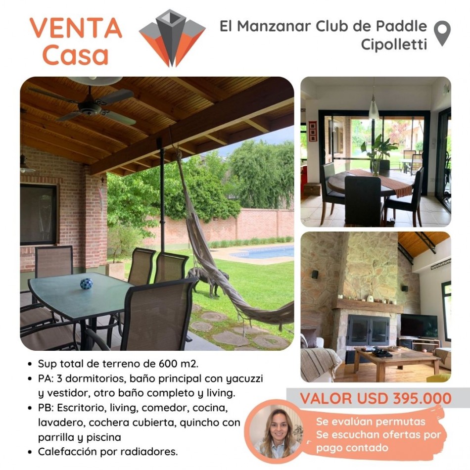 Casa en venta - Cipolletti. El Manzanar Club de Paddle