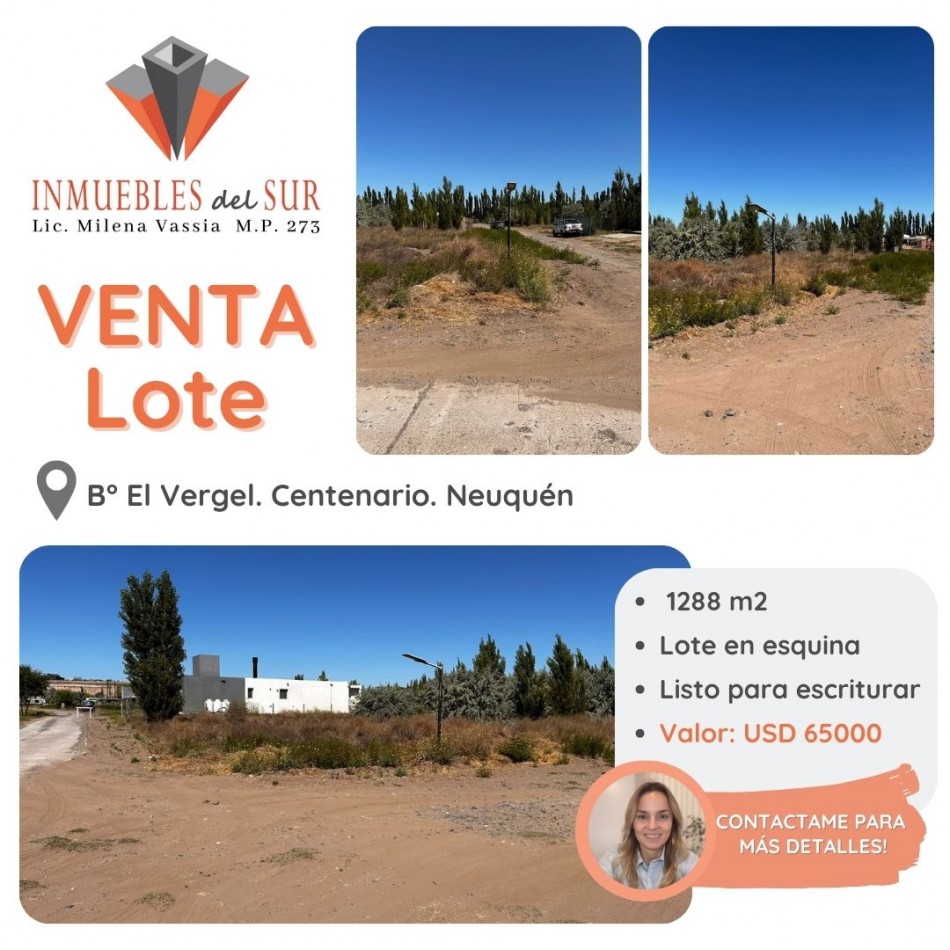 Lote en Venta en Barrio El Vergel. Centenario. Neuquen