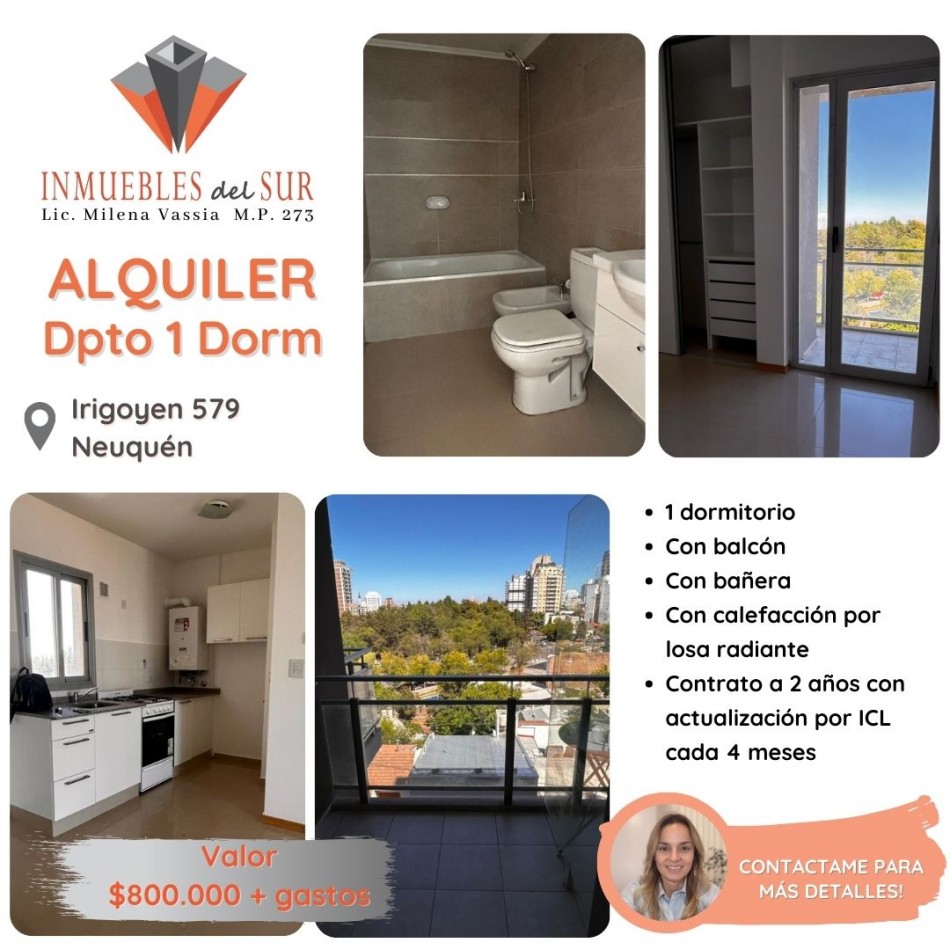 Alquiler departamento 1 dormitorio en Neuquen