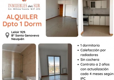 Alquiler Departamento de 1 Dormitorio en Neuquen