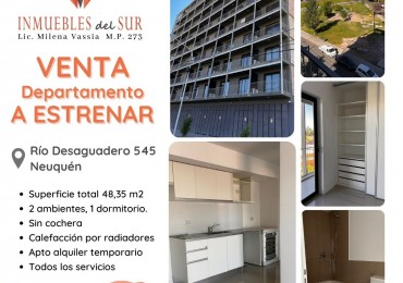 VENTA departamento de 1 dormitorio A ESTRENAR en Neuquen