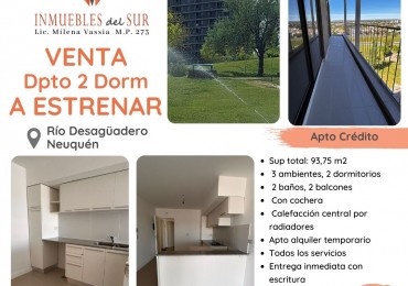 VENTA departamento de 2 dormitorios A ESTRENAR - Neuquen